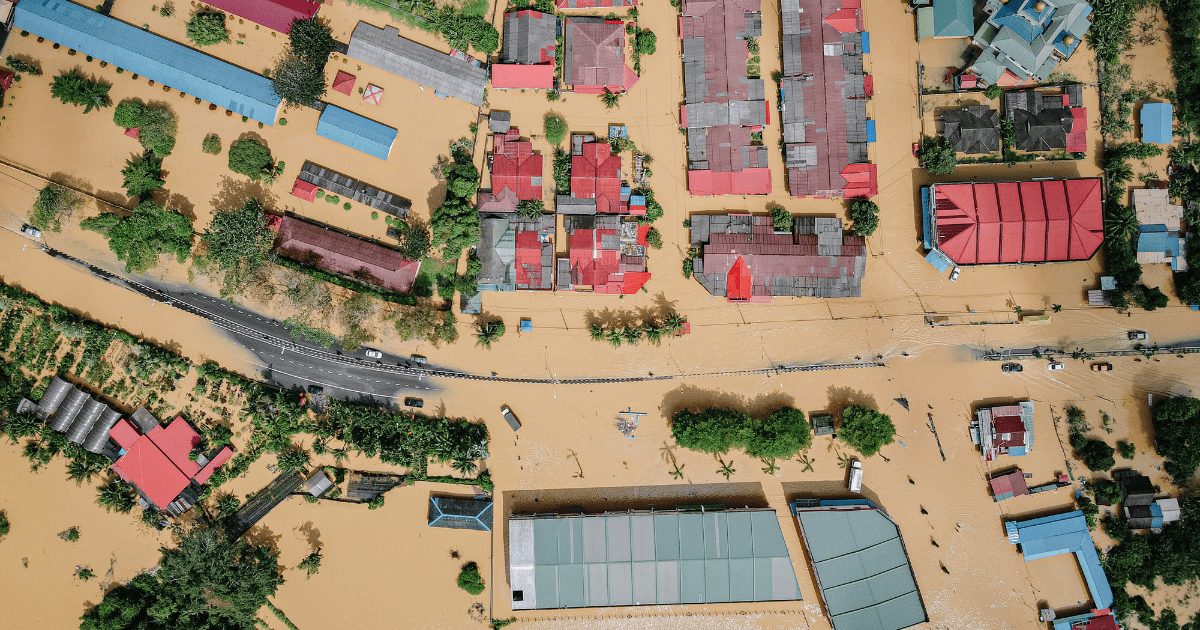 Aerial View of Flood
